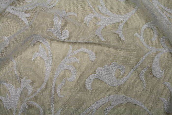 white CARLISLE Lace Fabric - Fabrics Star