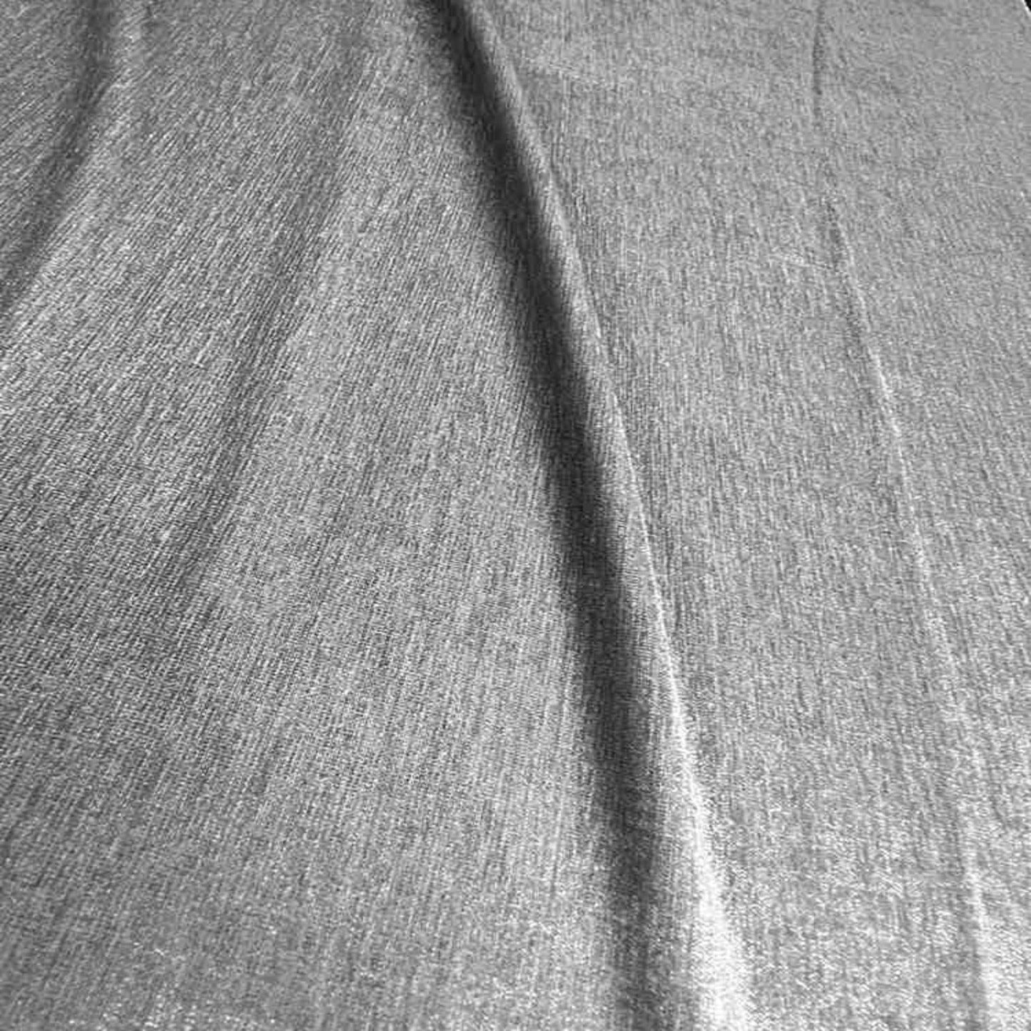 Silver Chenille Soft Velvet Fabric - Fabrics Star