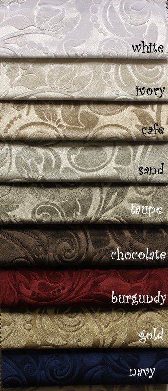 Color Line Brocade Scroll Velvet Fabric - Fabrics Star