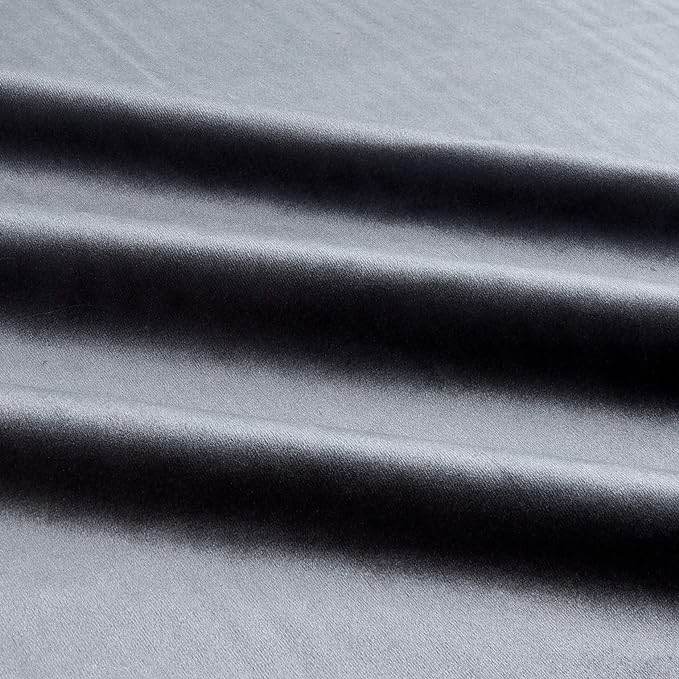 Charcoal Shiny Velvet Fabric - Fabrics Star