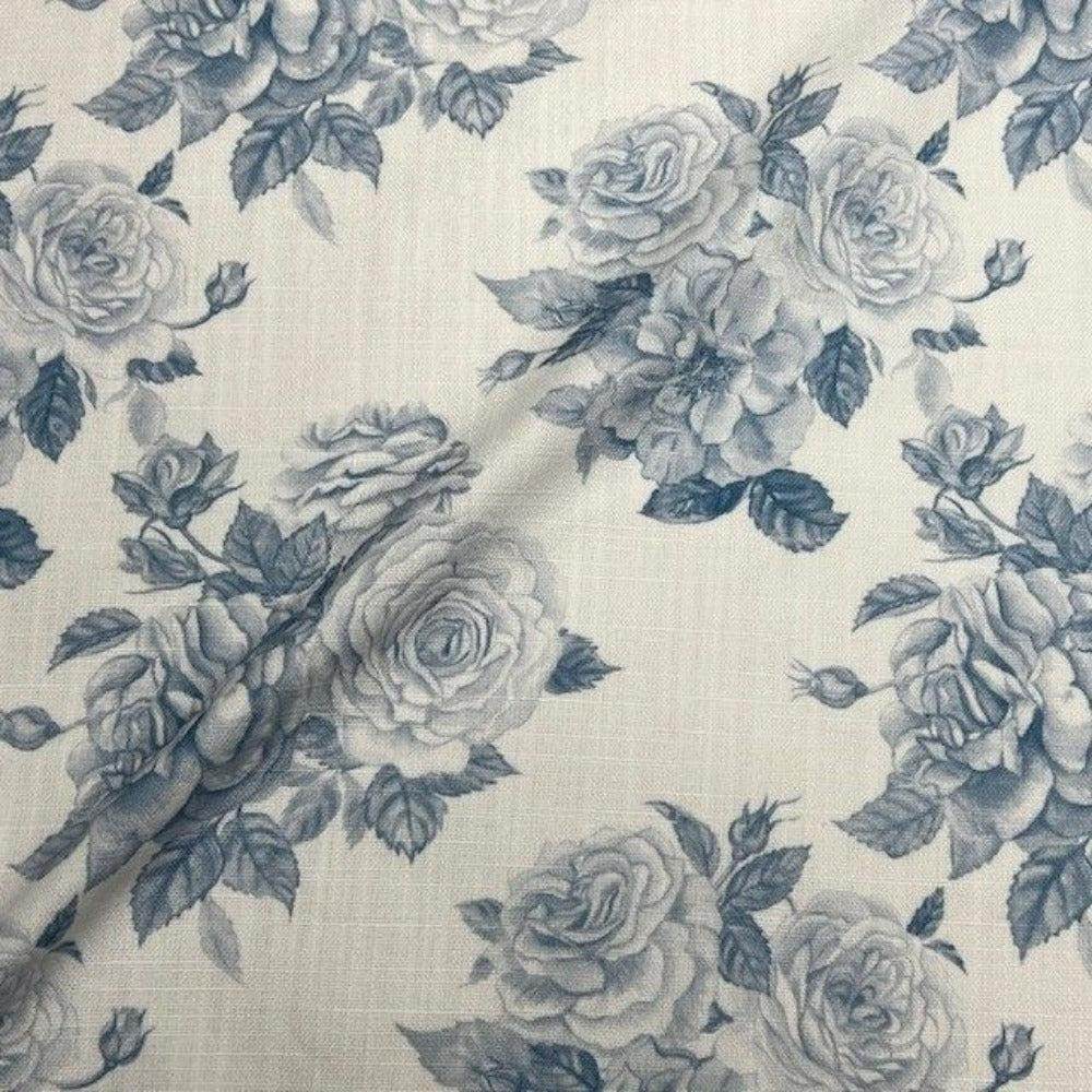Derby Floral Digital Print Fabric - Linen Look - 115 Inch. in Width, | Home Decor - Fabrics Star