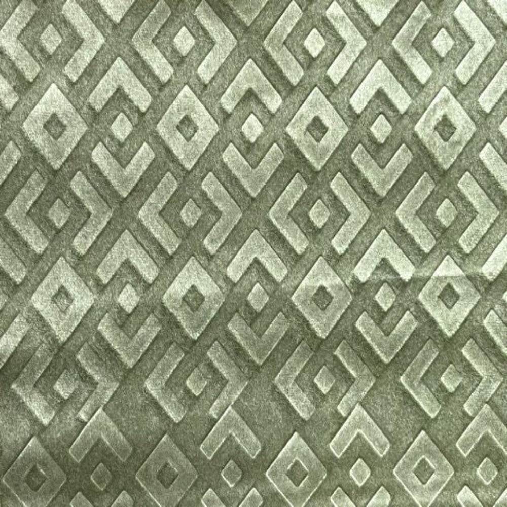 Olive Gate Brocade Velvet Fabric - Fabrics Star
