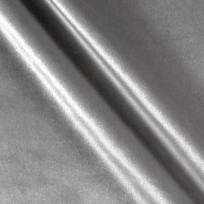 Grey Shiny Velvet Fabric - Fabrics Star