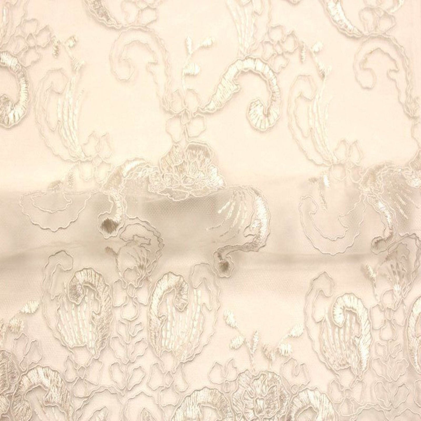HILTON Embroidered Mesh Fabric. Lace Netting Material 54 Inch in Width | Home Decor - Fabrics Star