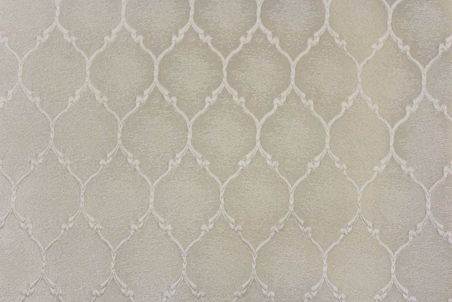 White Ladino Jacquard Fabric - Fabrics Star