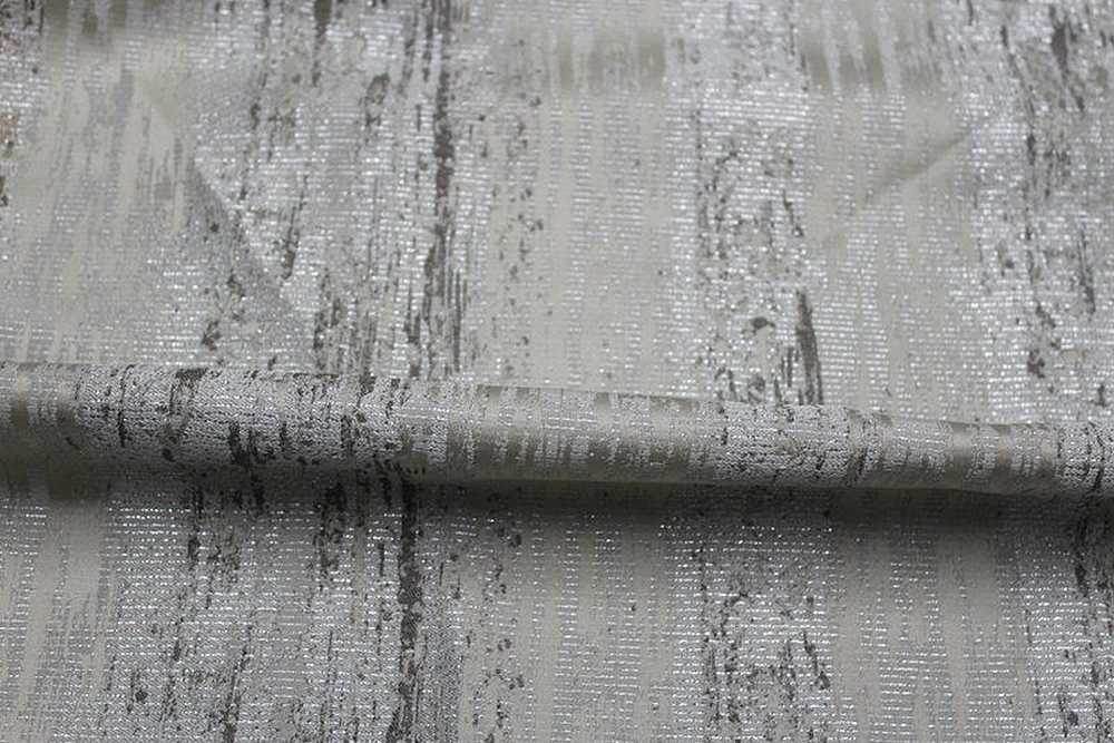 silver MINIRAL Jacquard Metallic Fabric - Fabrics Star