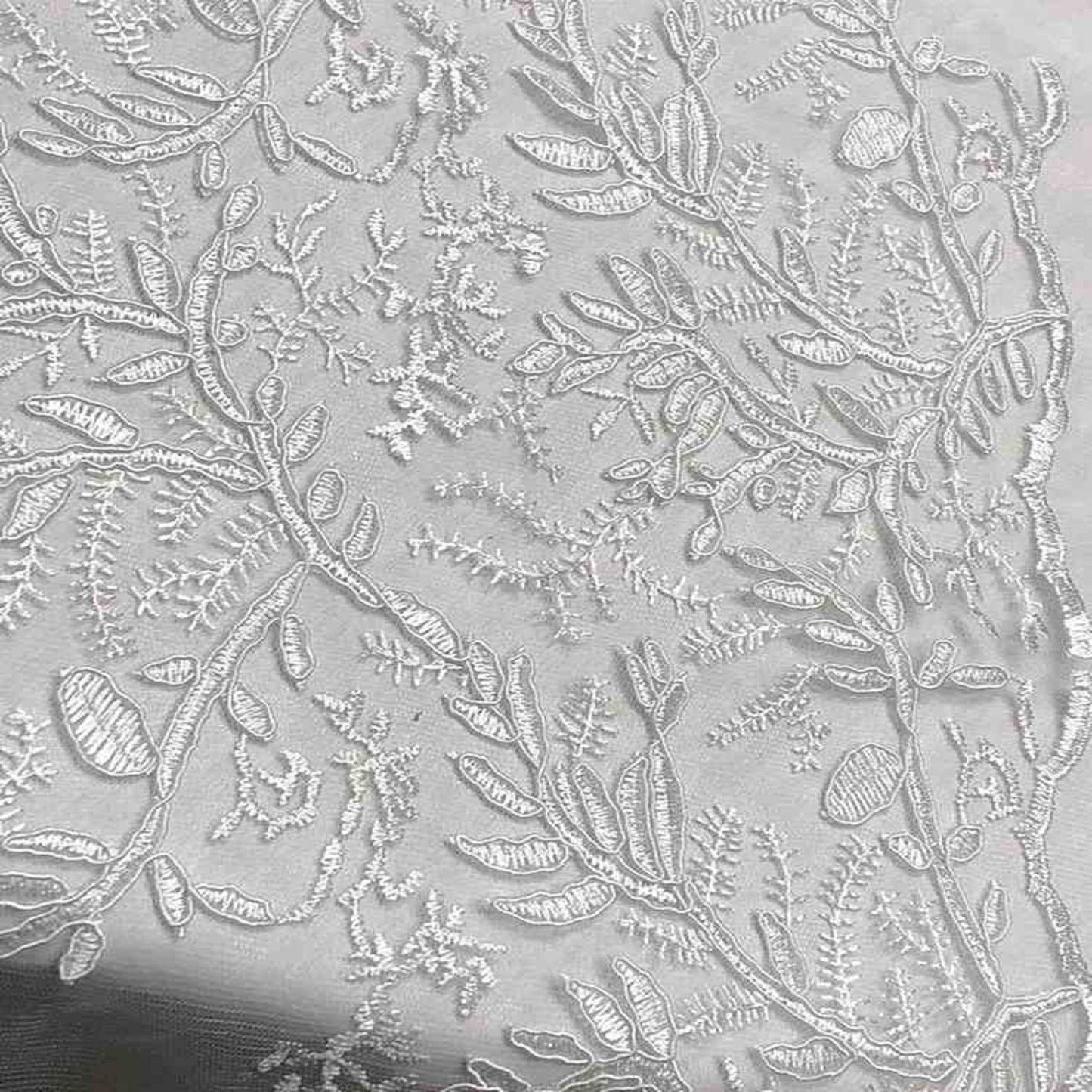 OMAHA Glitter Embroidered Mesh Fabric. Lace Netting Material 53 Inch in Width | Home Decor - Fabrics Star