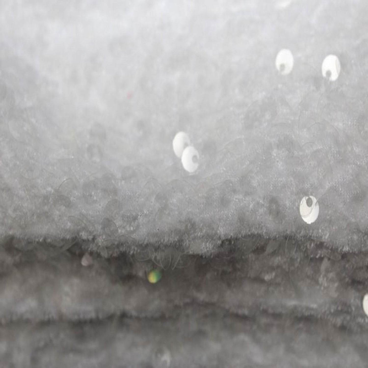 Crystal White Stretch Velvet Sequin Fabric - Fabrics Star