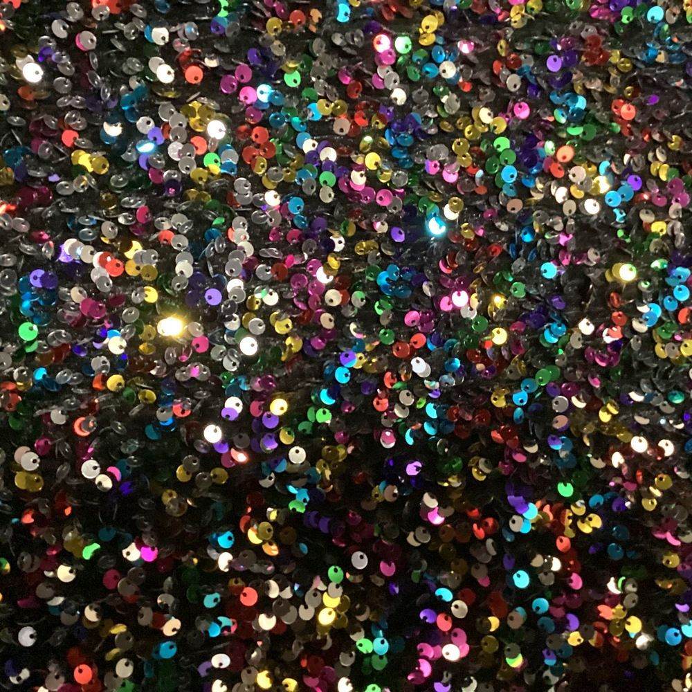 Multi Copper Stretch Velvet Sequin Fabric - Fabrics Star