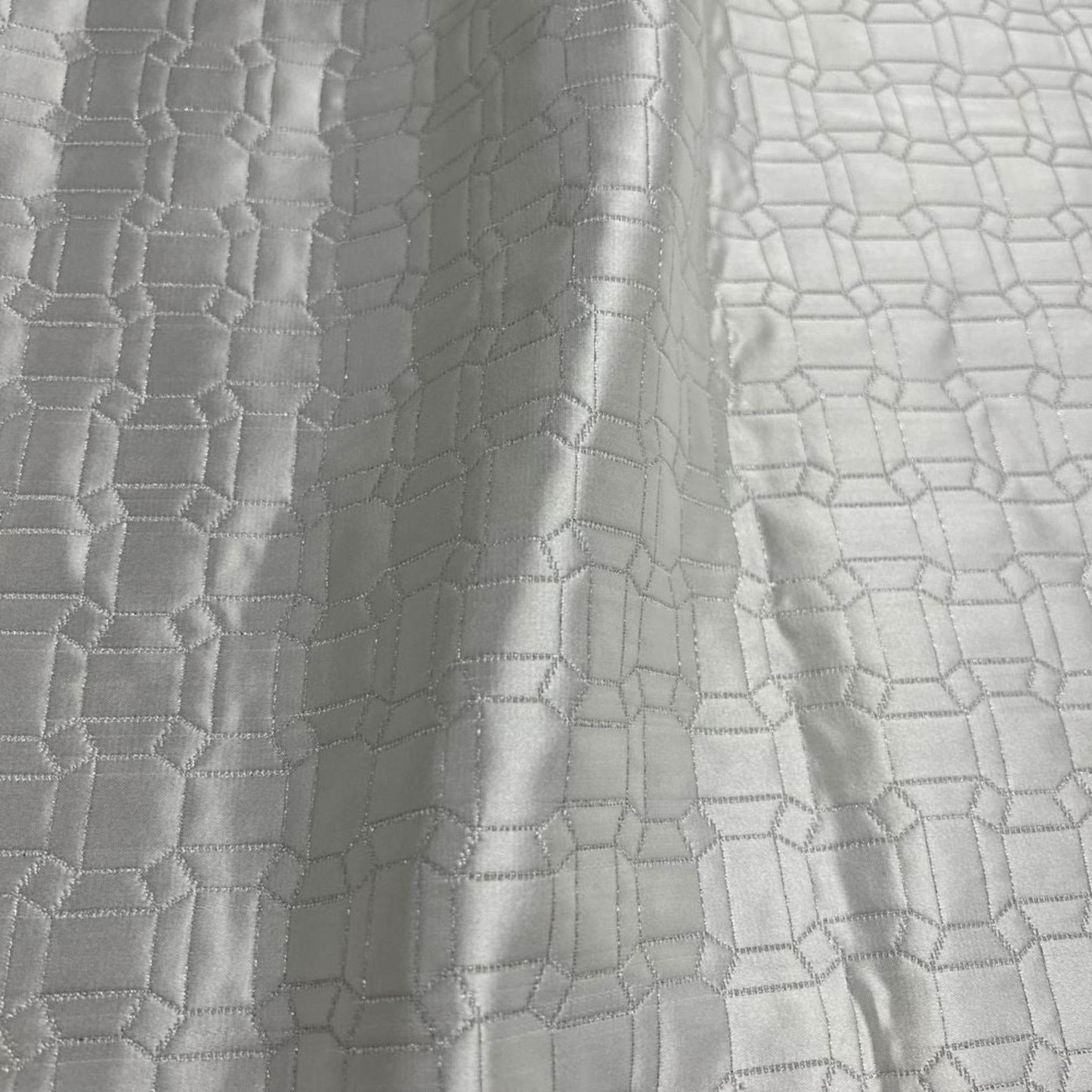 Square Jacquard, Quilted Look Fabric, 115 Inch. in Width, | Home Decor - Fabrics Star