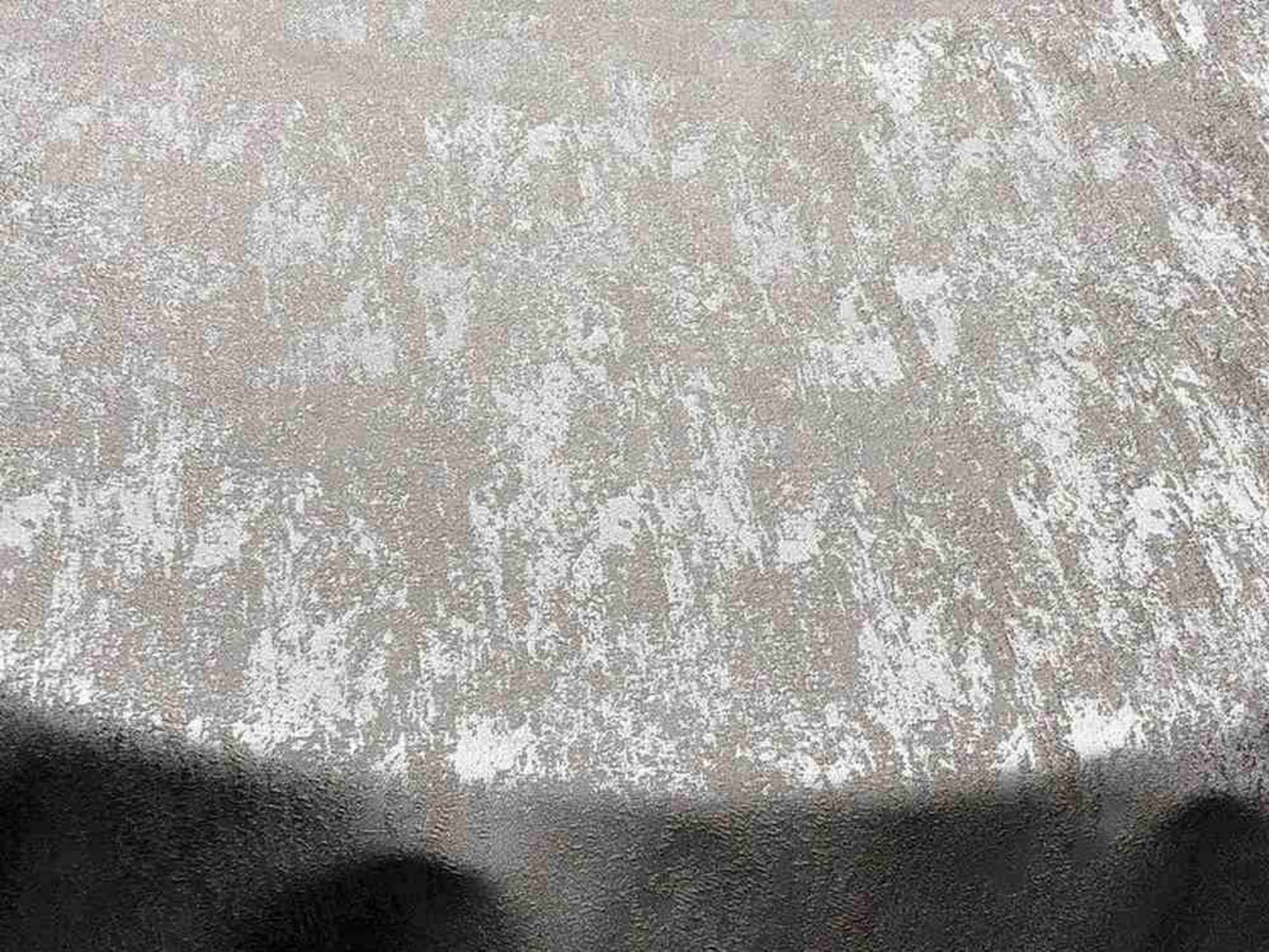 Grey/Silver Stardust Metallic Jacquard Fabric - Fabrics Star