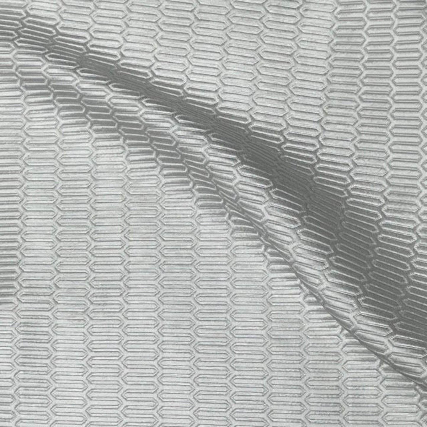 Off White Track Jacquard Fabric - Fabrics Star