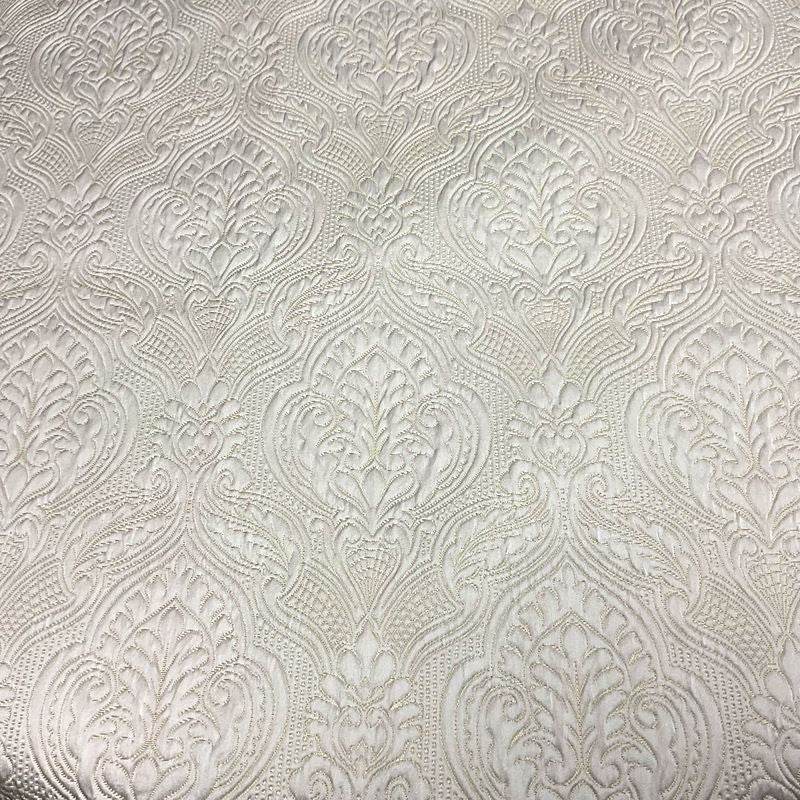 Off White Treasure Jacquard Fabric - Fabrics Star