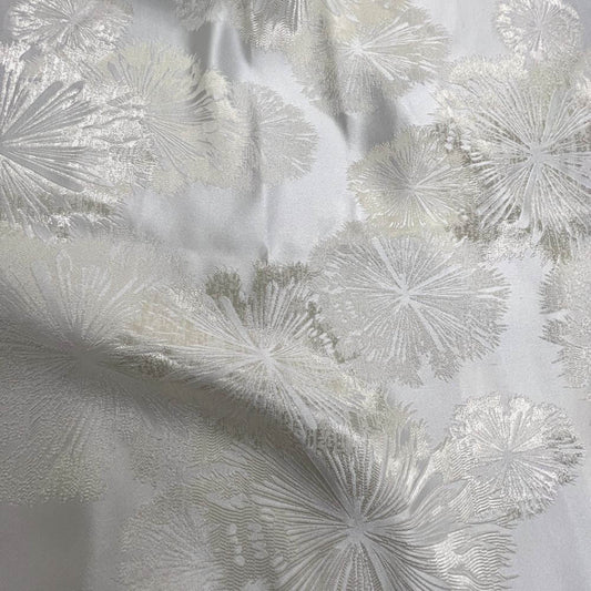 Off White Allium Jacquard Fabric - Fabrics Star