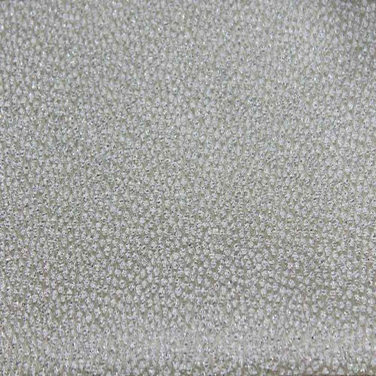 White Beacon Metallic Jacquard Embroidery Fabric - Fabrics Star