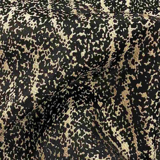 Onyx Beaconsfield Metallic Embroidery Jacquard Fabric - Fabrics Star