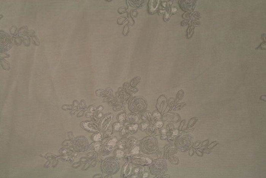 ivory BELLAIRE Embroidered Fabric - Fabrics Star