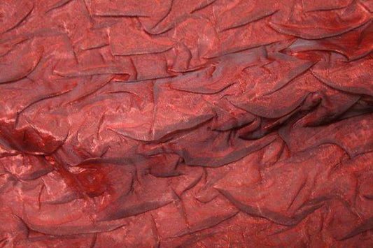 burgundy BRILLIANT Crushed Fabric - Fabrics Star
