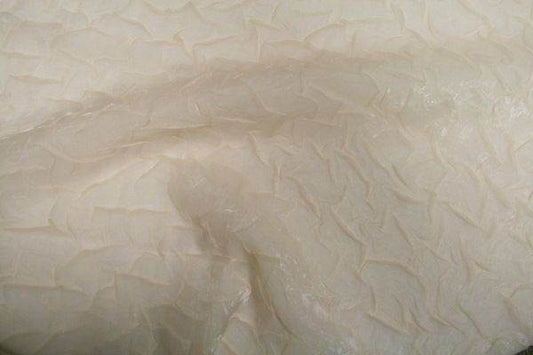 ivory BRILLIANT Crushed Fabric - Fabrics Star