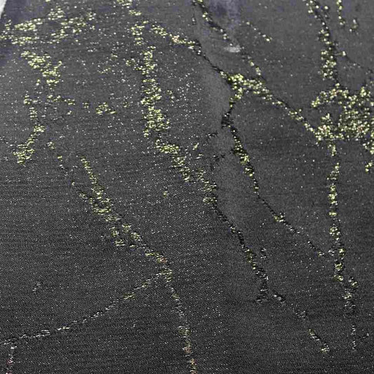 Midnight Calcutta Metallic Jacquard Embroidery Fabric - Fabrics Star