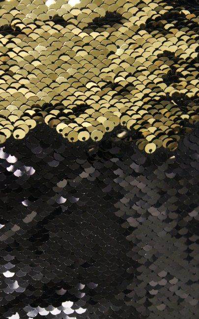 black-gold CARNIVAL Color Changing Sensory Wall Reversible Sequin Fabric - Fabrics Star