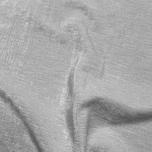 White Chenille Soft Velvet Fabric - Fabrics Star