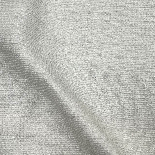 White CHRISMA Jacquard Fabric - Fabrics Star