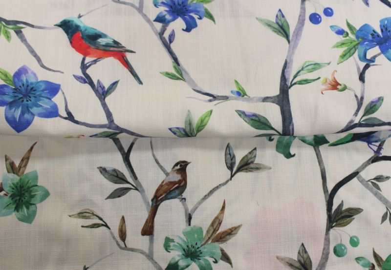 PARROT Digital Print Fabric - Cotton Hand - 58 Inch. in Width, | Home Decor