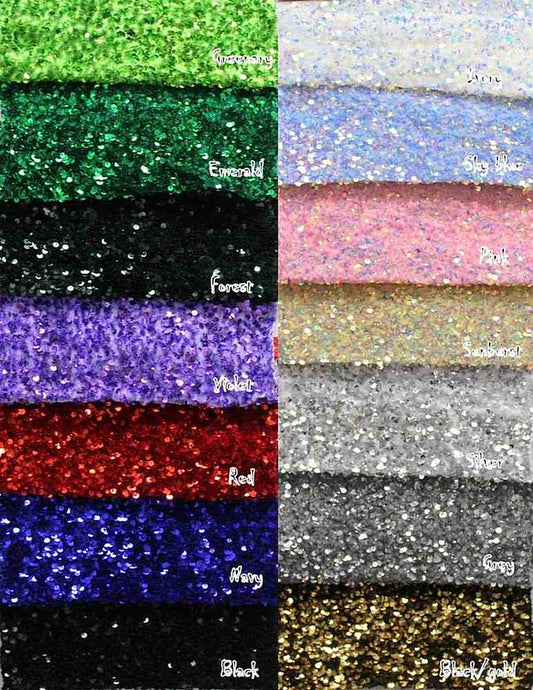 Stretch Velvet Sequin Fabric, Glitter Spandex Material