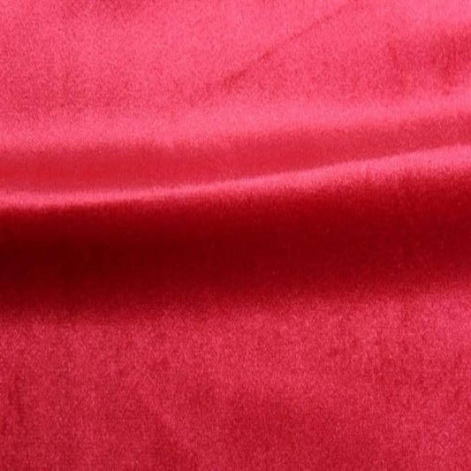 Cherry Red Shiny Velvet Fabric - Fabrics Star
