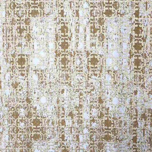 Gold/Beige Denver Jacquard Fabric - Fabrics Star
