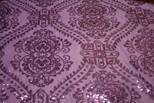 purple GLITTER Sequin Fabric - Fabrics Star