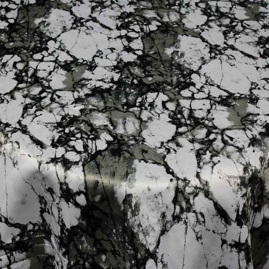 White GRANITE - Digital Print Satin Fabric - Cotton Hand - 58 Inch. in Width Fabric - Fabrics Star