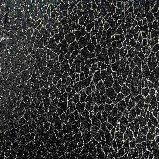 Midnight Gravel Metallic Jacquard Embroidery Fabric - Fabrics Star