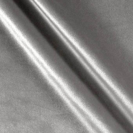 Grey Shiny Velvet Fabric - Fabrics Star