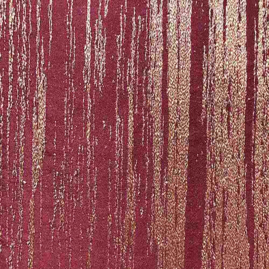 Wine Inline Metallic Jacquard Fabric - 114 Inch. in Width Fabric - Fabrics Star