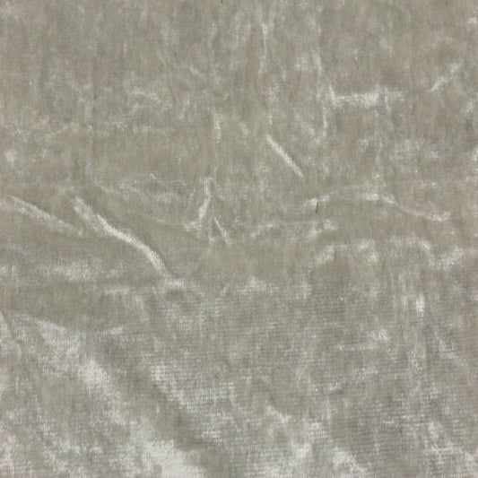 Ivory Shiny Crushed Velvet Fabric - Fabrics Star