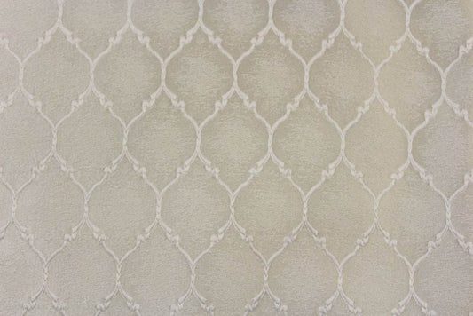 White Ladino Jacquard Fabric - Fabrics Star