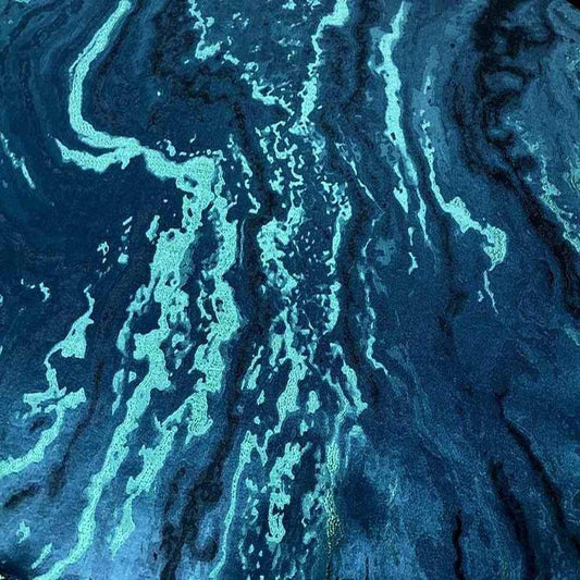 Navy Mahwah Metallic Marbleized Fabric - 54 Inch. in Width Fabric - Fabrics Star