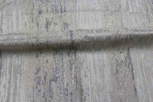 ivory MINIRAL Jacquard Metallic Fabric - Fabrics Star