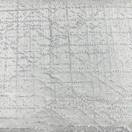 White Mumbai Sparkling Jacquard Fabric with Glitzy Yarn Fabric - Fabrics Star