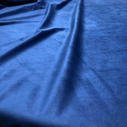 Navy Soft Velvet Fabric - Fabrics Star