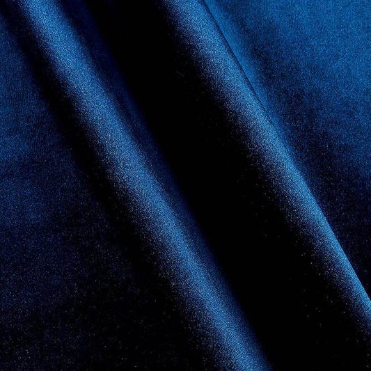 Navy Shiny Velvet Fabric - Fabrics Star