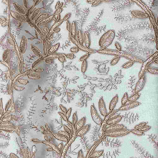 Blush OMAHA Glitter Embroidered Mesh Fabric. Lace Netting Material 53 Inch in Width Fabric - Fabrics Star