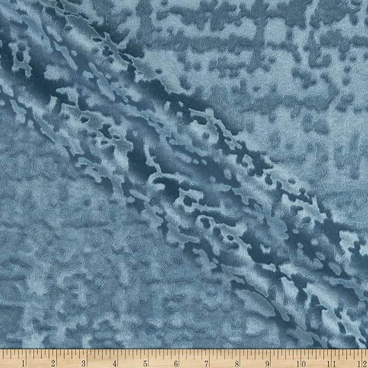Ocean Abstract Crushed Velvet Fabric - Fabrics Star