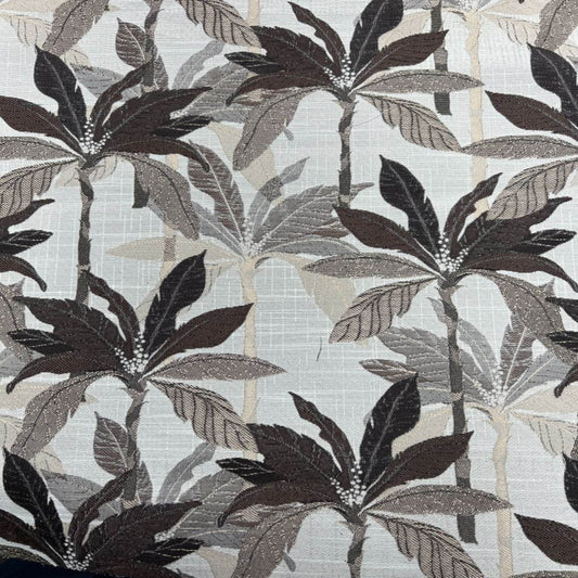 Natural PALMS Jacquard Palm Tree Print Tapestry Fabric - Fabrics Star
