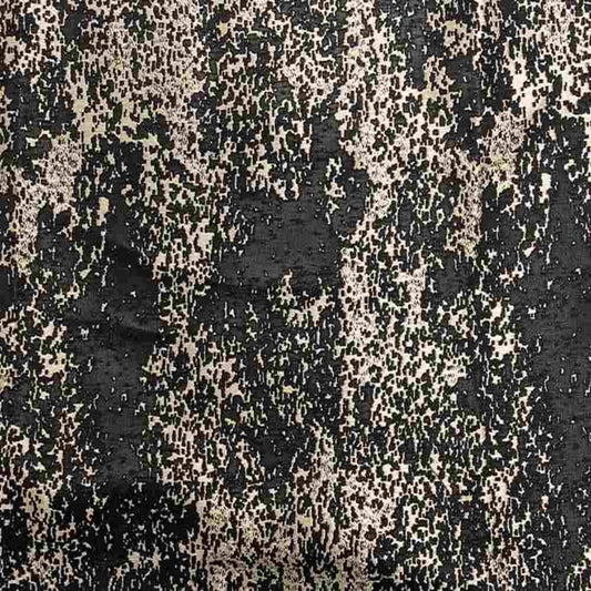 Black/Gold Portland Jacquard Fabric - Fabrics Star