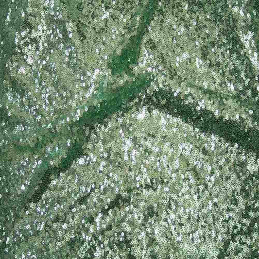 Mint QUINCY Sequin Fabric on Mesh Material Fabric - Fabrics Star