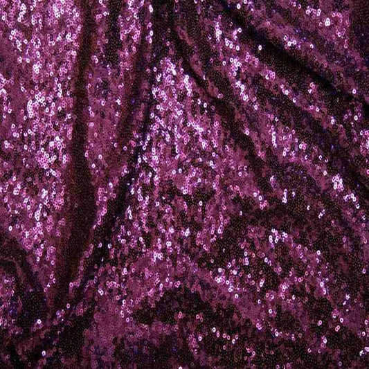 Purple QUINCY Sequin Fabric on Mesh Material Fabric - Fabrics Star