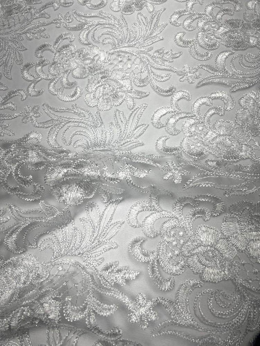 ivory REO Lace Fabric - Fabrics Star